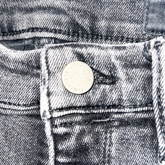 All Saints Grace Women's Washed Black Midrise Raw Hem Skinny Jeans - Picture 5 of 11